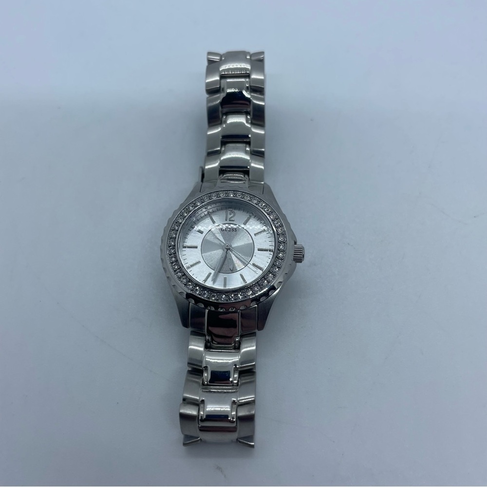 Guess Silver Watch with Crystal Embellishments